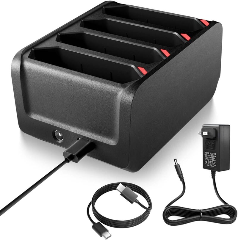 LIENIAO 4 Slot Charging Cradle kit for Zebra TC77 TC70 TC75 Battery SAC-TC7X-4BTYC1 Barcode Scanners BT-000318 TC72 TC70X TC75X Battery Charger Station with Type-C Cable and Power Adapter (1) - Image 1